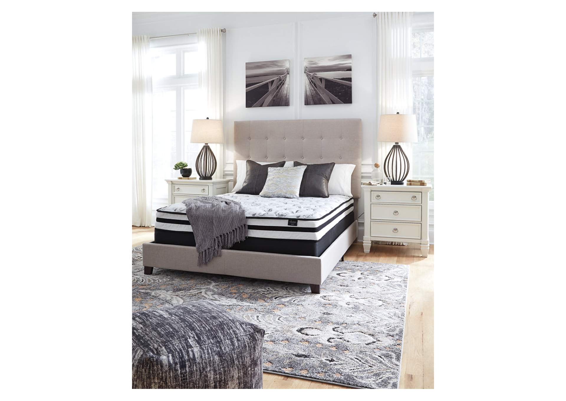 8 Inch Chime Innerspring King Mattress in a Box,Sierra Sleep by Ashley