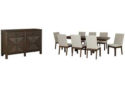 Image for Dellbeck Dining Table and 8 Chairs with Storage